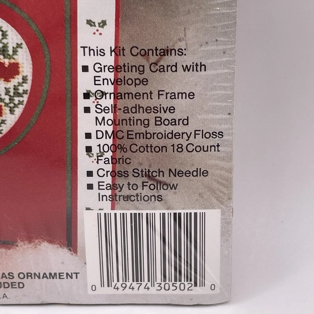 Vintage New Berlin Co Friends Make Christmas Merry Cross Stitch Card Kit 30502